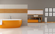 orange and brown bathroom orange and brown bathroom