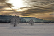 tramonto e neve