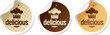 Delicious Sweets stickers set.