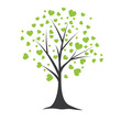 Tree with hearts. Vector illustration