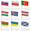 Collection of european flags