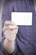 white card in hand