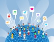 Detalii fotografie Global social media reţea