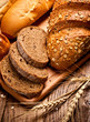 assortment of baked bread