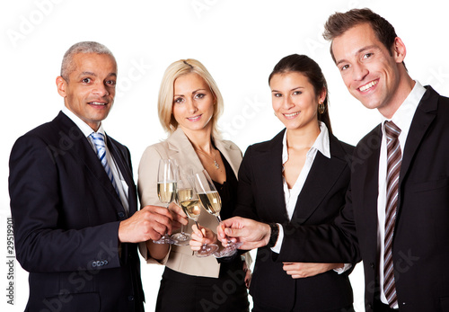 Photo: Business team celebrating success Business team celebrating success