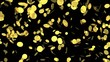Rain of golden confettis