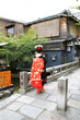 舞妓　京都　祇園　巽橋　後ろ姿