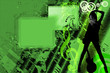 Woman with guitar silhouette on grunge background Woman with guitar silhouette on grunge background