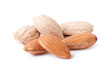 almonds isolated on the white background
