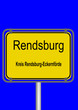 Ortsschild Rendsburg
