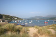 Sand dunes and harbour, Barmouth, North Wales