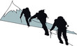 silhouettes randonneurs