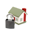 miniature house with lock