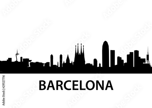 Vector: Skyline Barcelona Skyline Barcelona