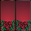 Stainless frame with heart-shaped rose