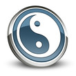 Dark Blue 3D Style Icon "Yin and Yang"