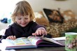 Kleinkind mit Buch