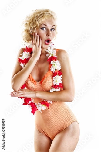Photo: beautiful girl in pinup style beautiful girl in pinup style