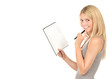 beautiful girl with diary