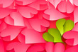 Hot pink and green Valentine's day greeting card