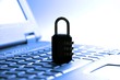 Secured your laptop; with blue tone