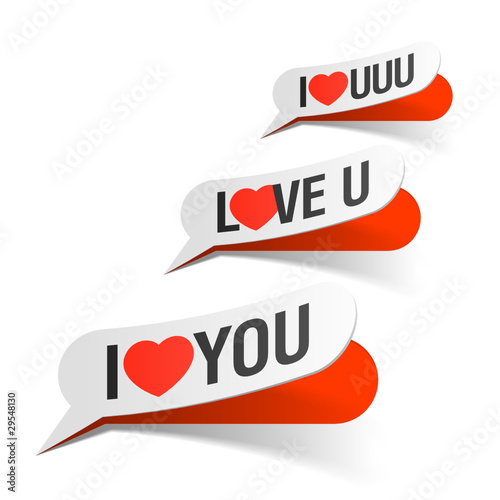 Vector: I Love You - bubbles I Love You - bubbles