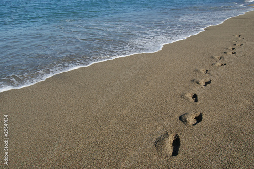 Foto: Fussspuren im Sand Fussspuren im Sand