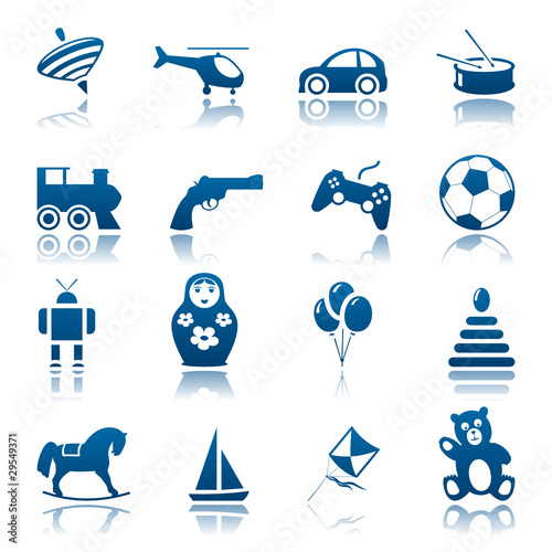 Vektor: Toys icon set Toys icon set