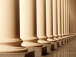 Old columns in sepia. 3D realistic illustration