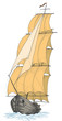Vintage sailboat