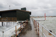 rain and big waves on the pier rain and big waves on the pier