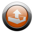 Orange Metallic Orb Button "Upload"