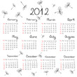 2012 calendar with dandelion seeds