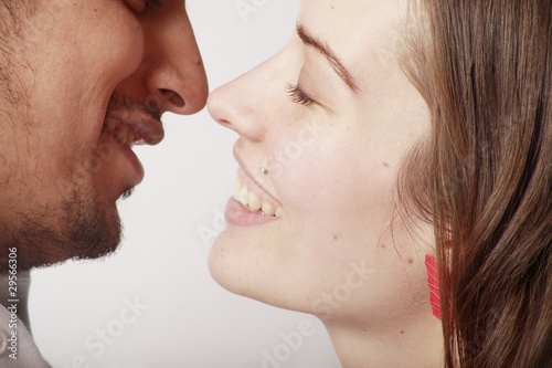 Photo: Profile Of A Couple About To Kiss Profile Of A Couple About To Kiss