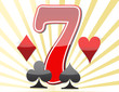 Yellow lucky seven background