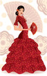 Spanish flamenco dancer. vector illustration Spanish flamenco dancer. vector illustration