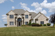 Brick home in rural neighborhood Brick home in rural neighborhood