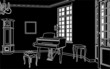 Living Room With Piano Vector 02 Living Room With Piano Vector 02