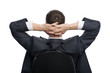 Relaxing successful businessman