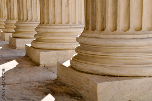 Photo: Pillars of Law and Information at the United States Supreme Cour Pillars of Law and Information at the United States Supreme Cour