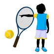 Teen Tennis Player Illustration