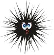 Riccio di Mare Cartoon-Sea Urchin-Echinus Cartoon-Vector