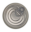 Food Tin Can Lid Isolated on White Background