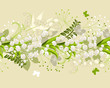 Seamless patten with forest flowers and plants Seamless patten with forest flowers and plants