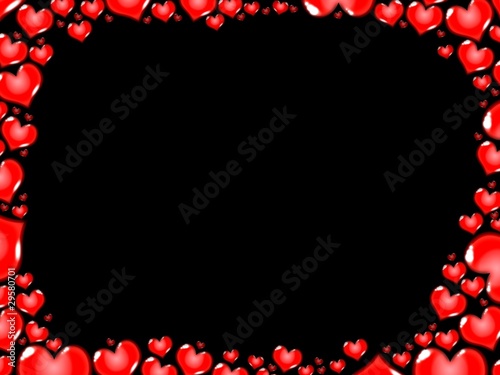 Love Heart Borders. love red hearts border frame