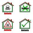Illustration: logo maison diagnostic amiante logo maison diagnostic amiante