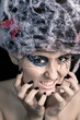 women with spider makeup