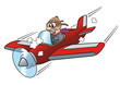 Pilot Nose Diving with Aircraft