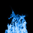 Burning gas flames