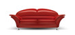 Red couch vector illustration.